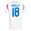 Maillot de Supporter Italie Barella 18 Extérieur Euro 2024 Pour Homme